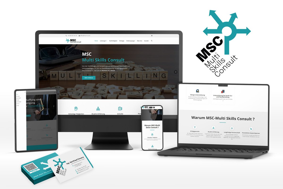 Corporate Design und Website für MSC - Multi Skills Consult erfolgreich umgesetzt