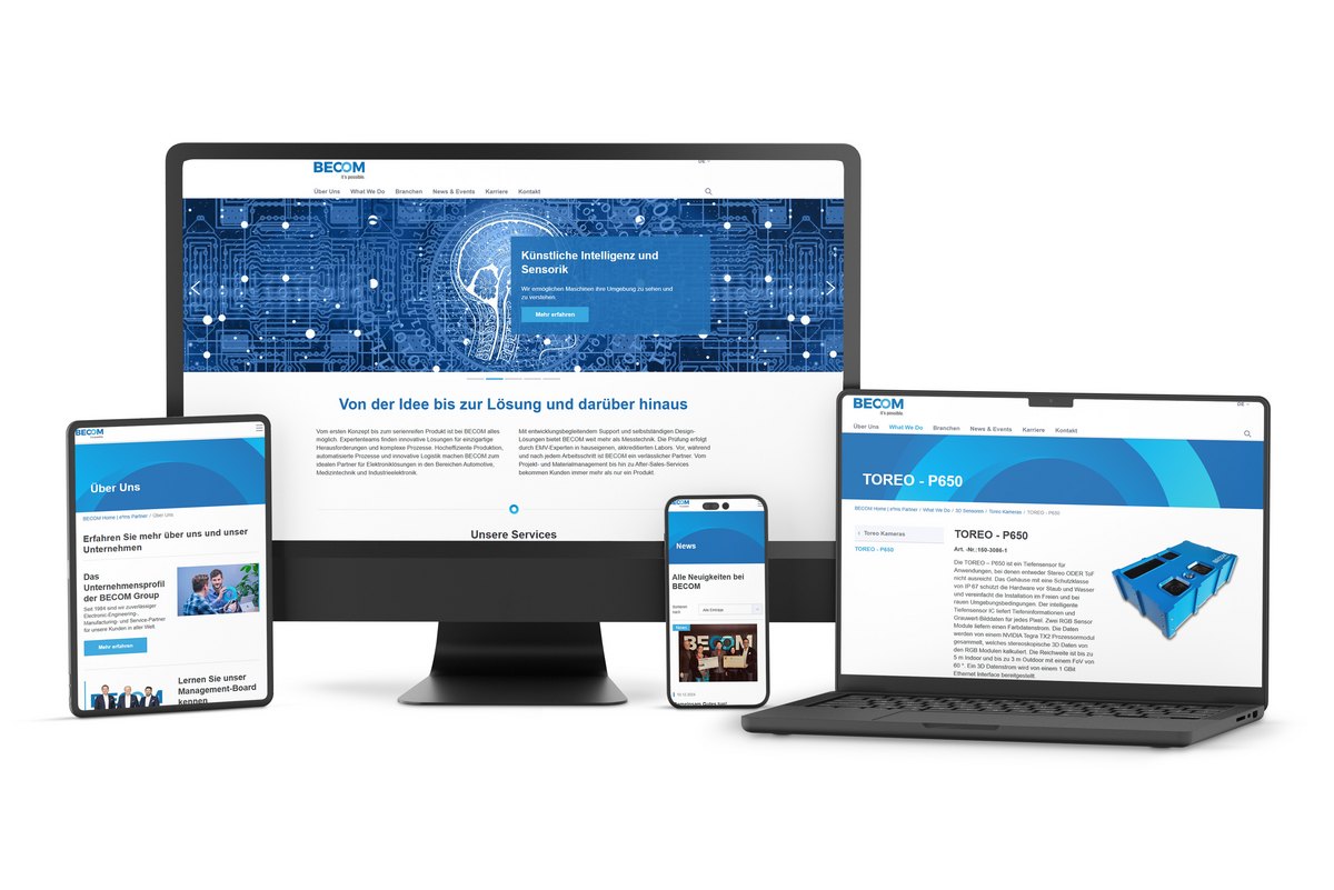 Technische und inhaltliche Website-Betreuung für die BECOM Electronics GmbH – professionell gepflegt und SEO-optimiert