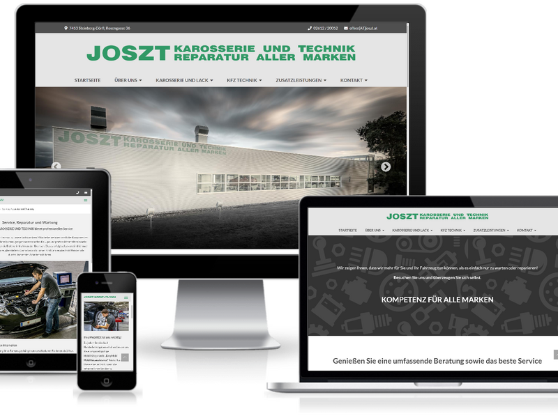 Webseiten Relaunch für Joszt – Karosserie und Technik