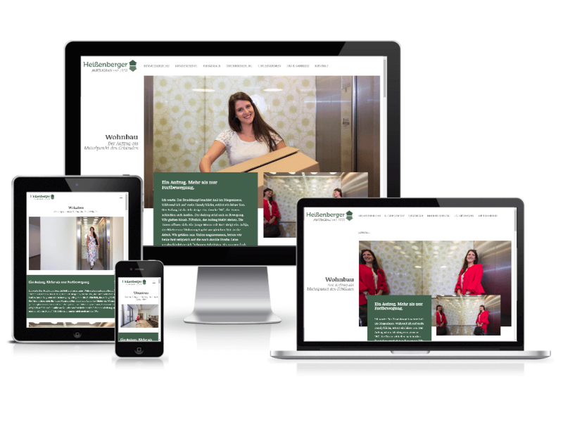 Relaunch mit responsive Webdesign für das Familienunternehmen Aufzug Heißenberger