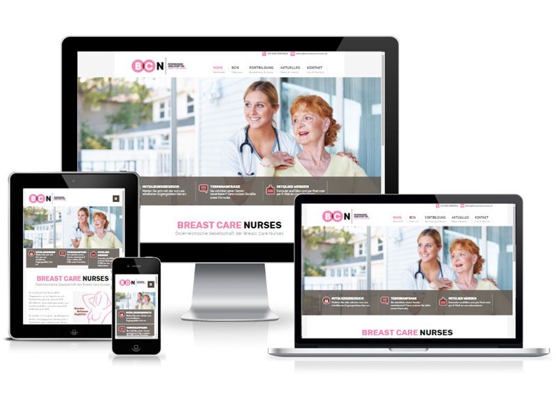 Responsive Website-Relaunch für die Österreichische Gesellschaft der Breast Care Nurses