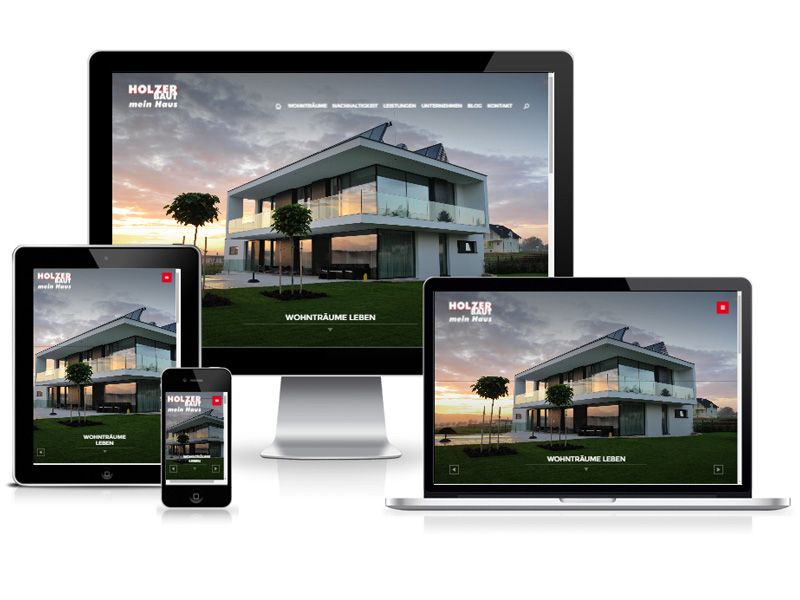 Neue Website für die Holzerbau GmbH im responsive Webdesign