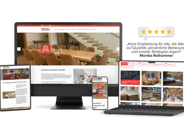 Website-Relaunch der ROKU Tischlerei: Maßarbeit in Inhalt, Design und Technik ROKU Tischlerei GmbH