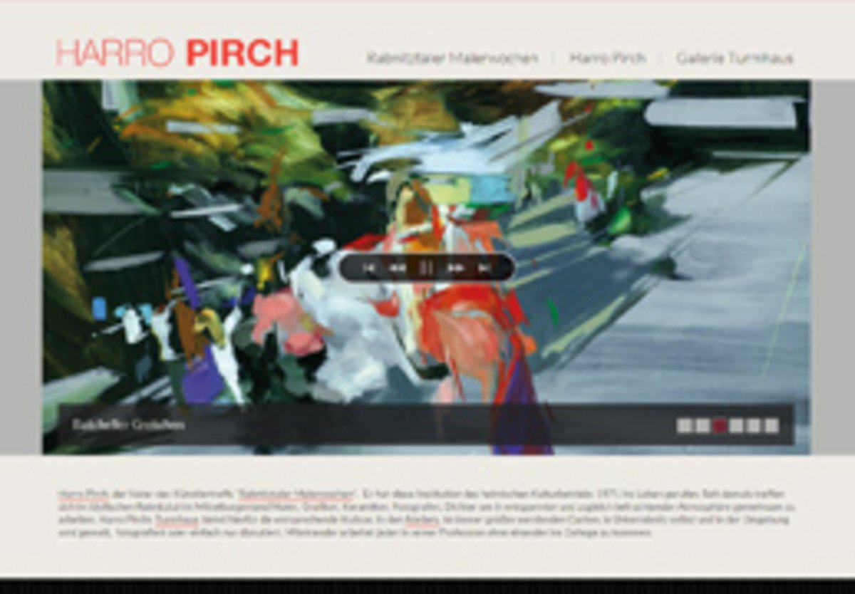 Webdesign für Künstler "Harro Pirch"