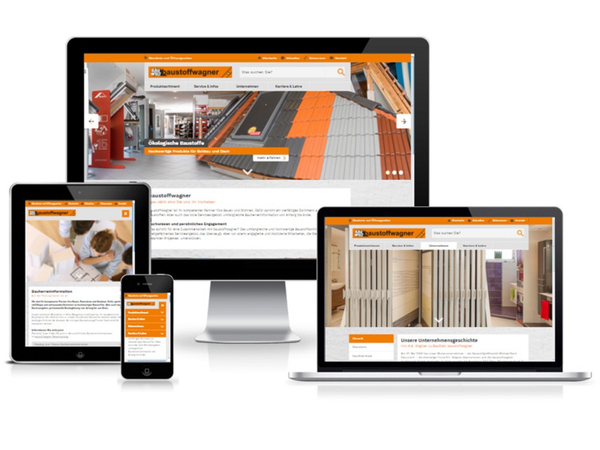 Responsive Website für baustoffwagner.at Responsive Website für baustoffwagner.at