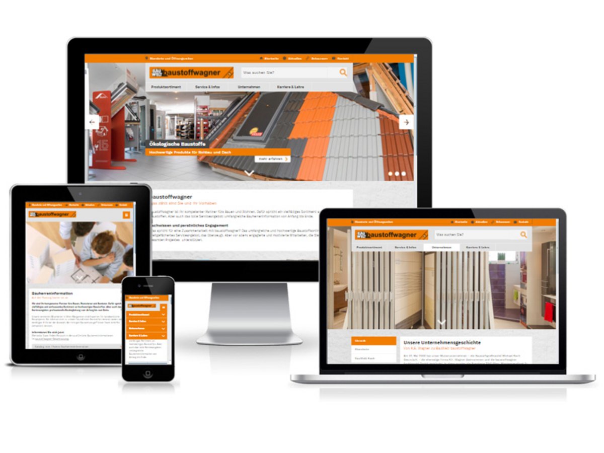 Responsive Website für baustoffwagner.at