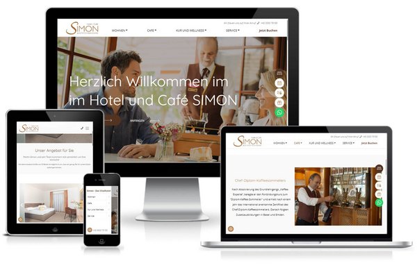 Hotel & Café Simon: Ein perfektes Zusammenspiel von Gastlichkeit, Genuss und Webdesign