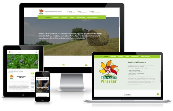 Bioprodukte Pinczker mit neuer Website