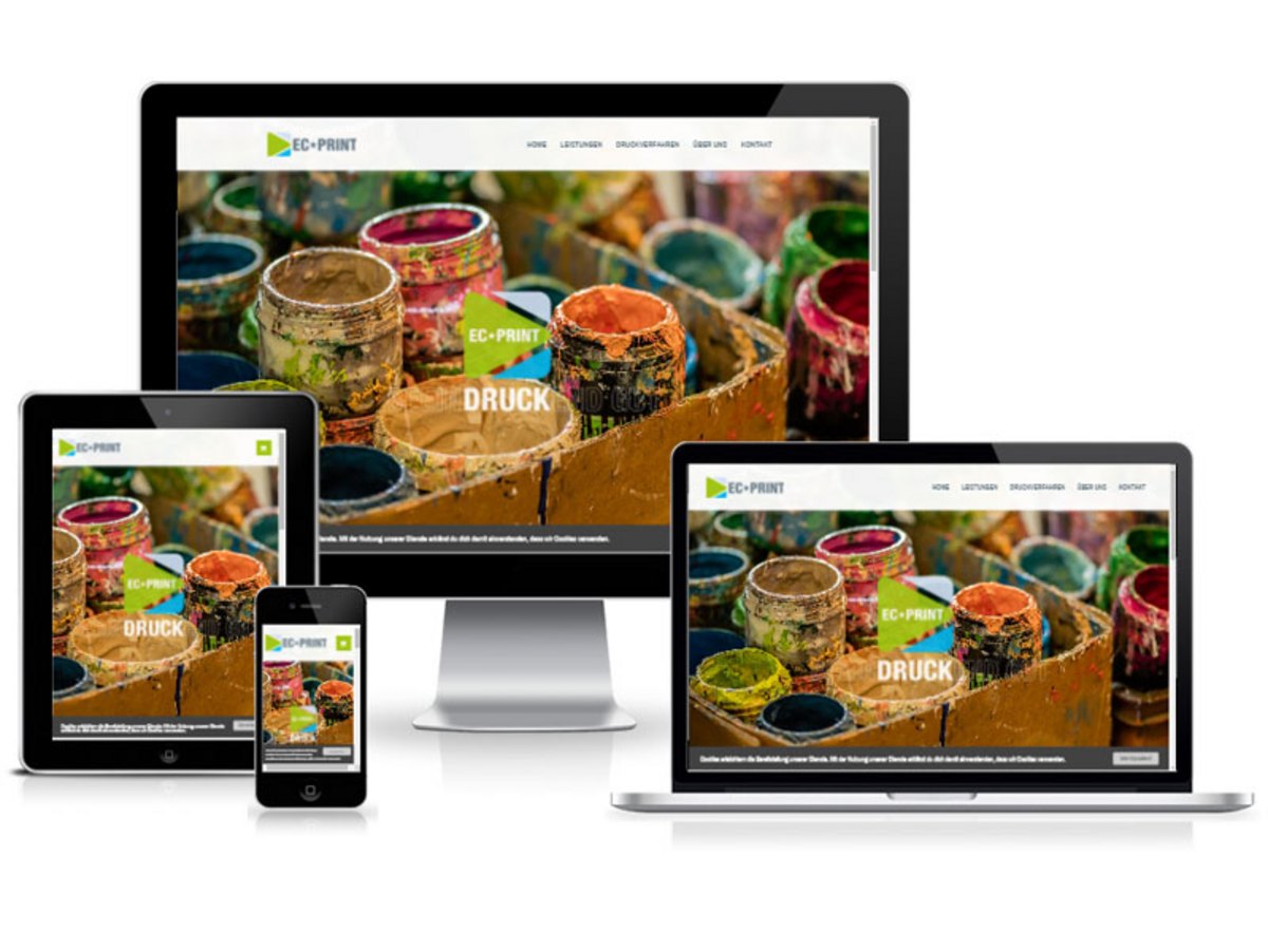 Responsive Webdesign für Textildruck Experte EC-Print Responsive Webdesign für Textildruck Experte EC-Print