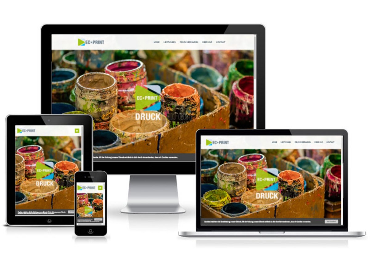 Responsive Webdesign für Textildruck Experte EC-Print