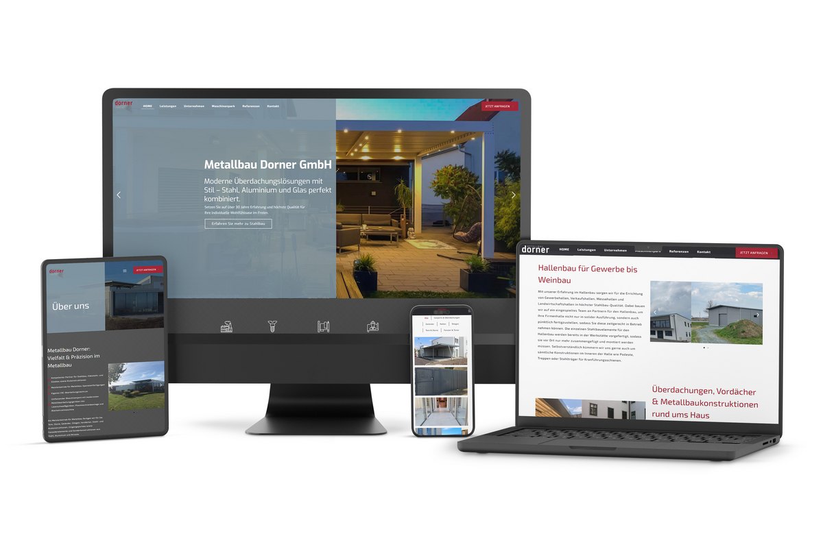 Website-Relaunch für Metallbau Dorner GmbH – responsives WordPress-Design mit Fokus auf Recruiting und Benutzerfreundlichkeit