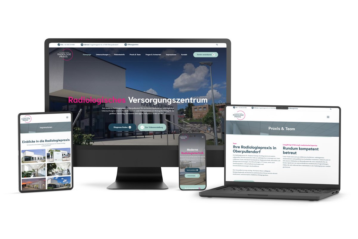 Website-Relaunch für die Radiologiepraxis Dr. Schamp-Hertling – moderne WordPress-Seite mit klarer Navigation und responsivem Design