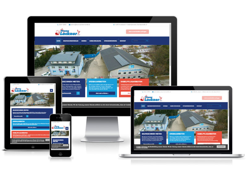 TYPO3 Webauftritt für Baumaschinenverleih - Franz Lackner GmbH TYPO3 Webauftritt für Baumaschinenverleih - Franz Lackner GmbH