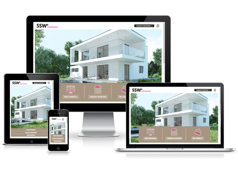 Responsive Website und Traumhaus Preisrechner für SSW SüdSüdWest Designhäuser gelauncht Responsive Website und Traumhaus Preisrechner für SSW SüdSüdWest Designhäuser gelauncht