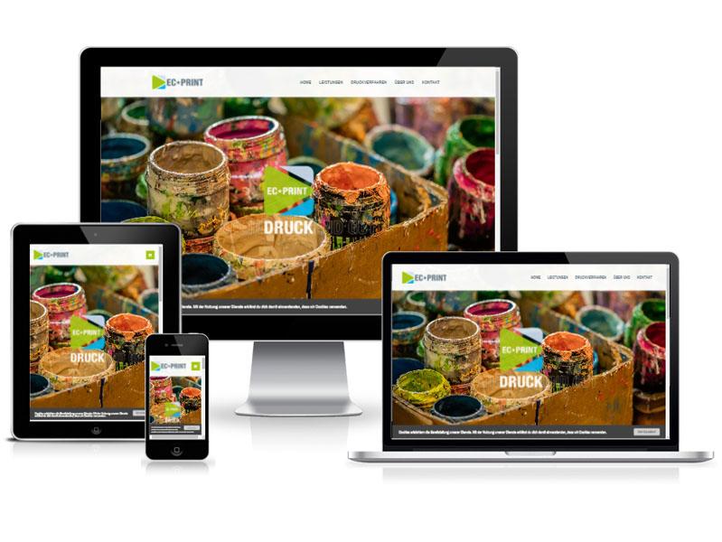 Responsive Webdesign für Textildruck Experte EC-Print Responsive Webdesign für Textildruck Experte EC-Print
