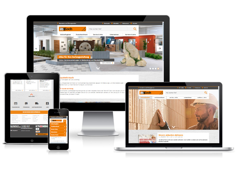 Responsive Website für Bauwelt Koch Responsive Website für Bauwelt Koch