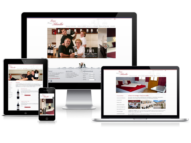 Responsive Relaunch der Website Weingut Franz Schindler in Mörbisch Responsive Relaunch der Website Weingut Franz Schindler in Mörbisch