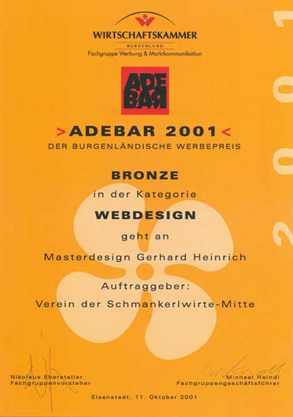 Auszeichnung Adebar 2001