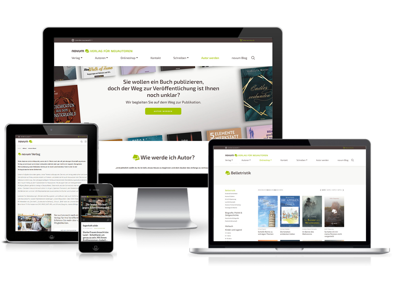 Website von novum Verlag Website von novum Verlag