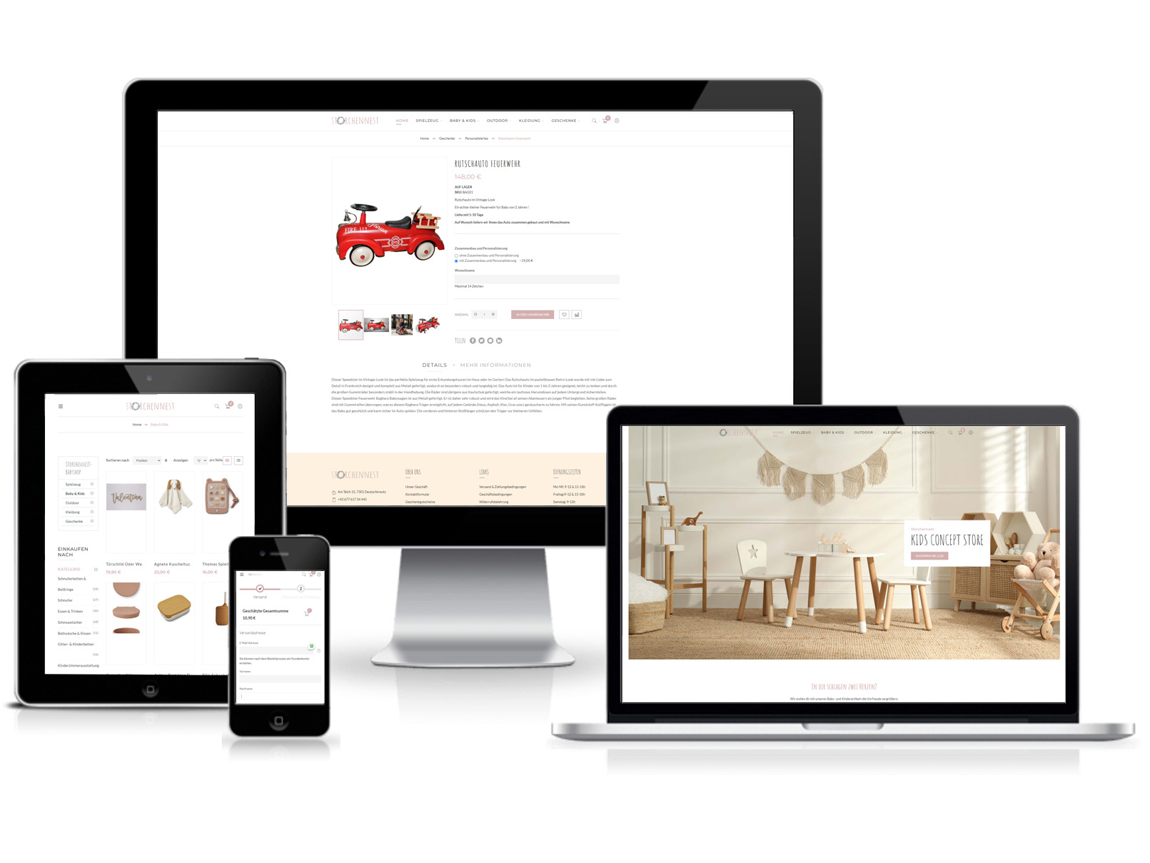 Neuer Onlineshop für Kids Concept Store „Storchennest“